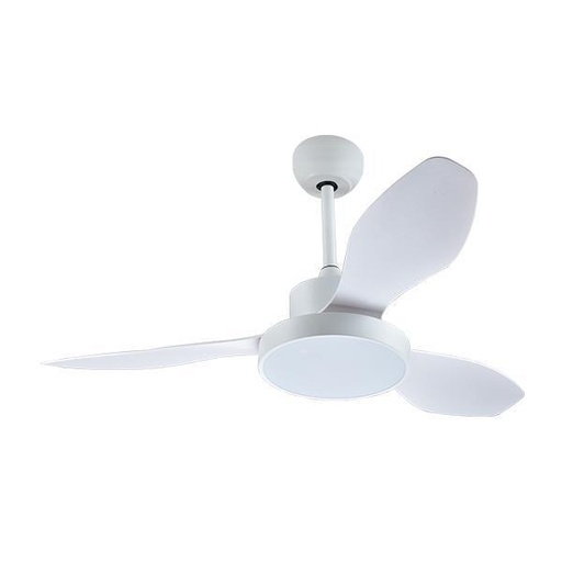 [E.300-25036] VENTILADOR DE TECHO BLANCO CON LUZ LED Y CONTROL Ø122 DC 35W